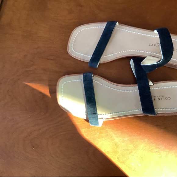 COLIN STUART. LADIES LEATHER & BLACK SUEDE STRAPPED SANDALS.,SIZE 8 - Picture 3 of 7